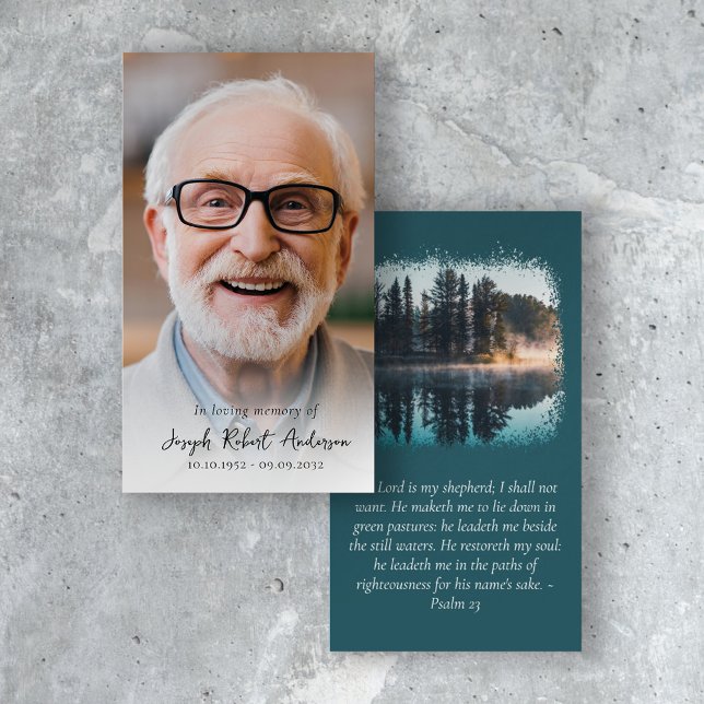 Forest Photo Memorial Prayer Card (Creator Uploaded)