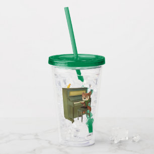 Forest Piano Acrylic Tumbler