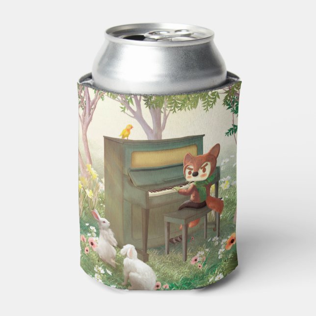 Forest Piano Concert Can Cooler (Can Front)
