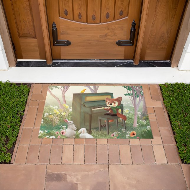Forest Piano Concert Doormat (Outdoor)