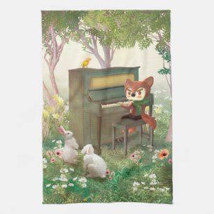 Forest Piano Concert Tea Towel