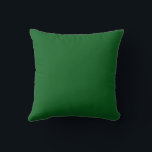 Forest Pine Green Solid Colour Cushion<br><div class="desc">Square Throw Pillow decorative stylish home furnishing decor accessory printed with Forest Pine Green Solid Colour graphic art design illustration and select products collection by TheFabricSeal print on demand shop at Zazzle.com #ZazzleMade https://www.zazzle.com/store/thefabricseal TheFabricSeal©️Original. Forest green is a gorgeous, rich, dark hue and earthy shade of green that is often...</div>