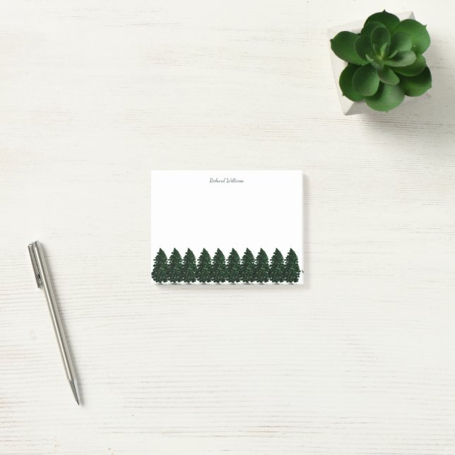 Forest Pine Trees Post-it Notes (Office)