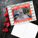 Forest Pine Trees Watercolor CUSTOM PHOTO Holiday Postcard<br><div class="desc">Customise this card by adding your own photo and text over the cute background. Check my shop for more colours and designs or let me know if you'd like something custom. Thanks for shopping with me!</div>