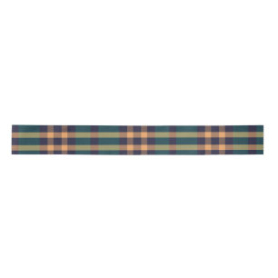 Forest Plaid Pattern Satin Ribbon