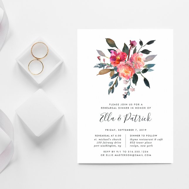 Forest Posy Rehearsal Dinner Invitation (Creator Uploaded)