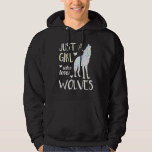 Forest Predator Animal Howling Wolf Women Girls Wo Hoodie