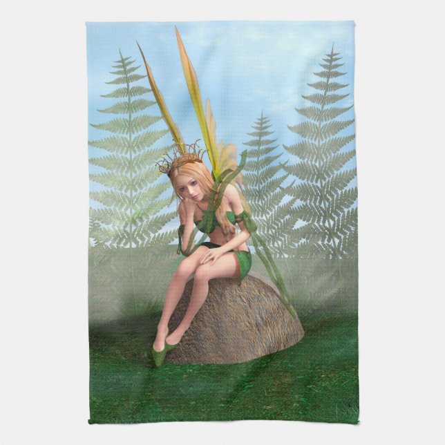 Forest Princess, Fairy Butterfly Tea Towel (Vertical)