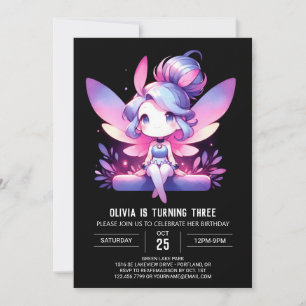 Forest Printable Fairy Birthday Invitation