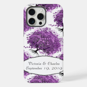 Forest Purple Heart Leaf Tree Wedding iPhone 15 Pro Max Case