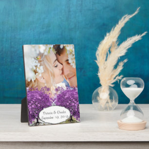 Forest Purple Heart Leaf Tree Wedding Plaque