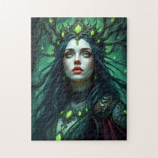 Forest Queen Guardian - Ethereal Nature Fantasy Jigsaw Puzzle