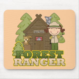 Forest Ranger - Brunette Girl Mouse Pad