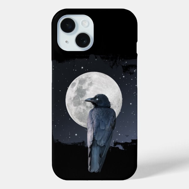 Forest Raven Cold Moon Case-Mate iPhone Case (Back)