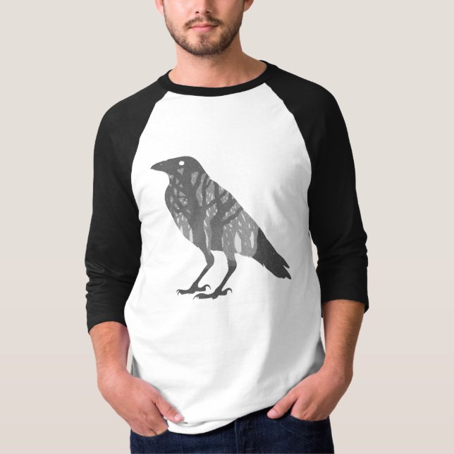 Forest Raven Silhouette T-Shirt (Front)