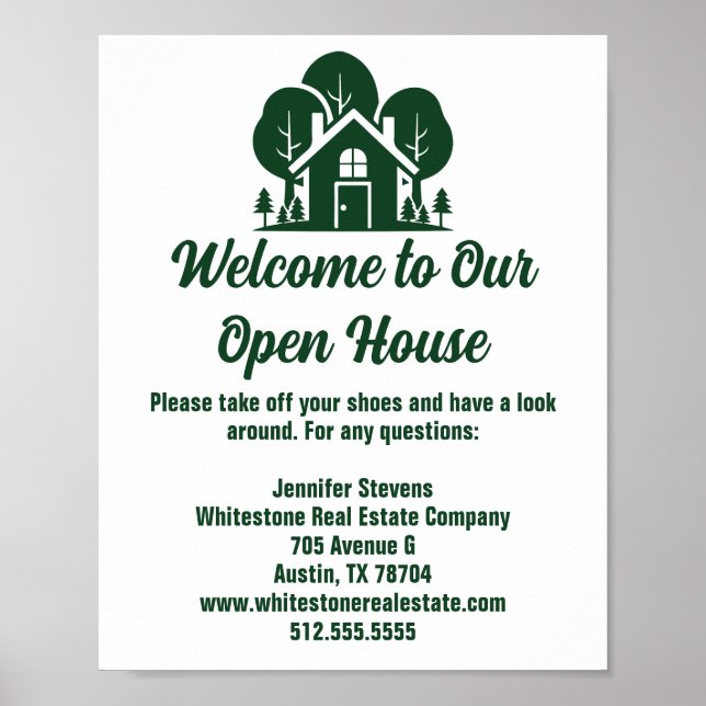 Forest Real Estate Company Custom Open House Poster (Front)