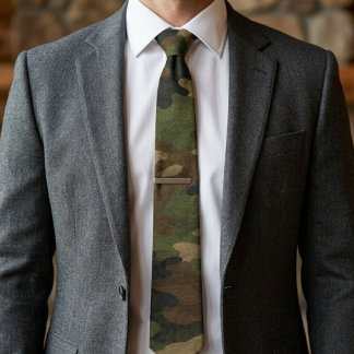 Forest Recon Woodland Camouflage Pattern Tie
