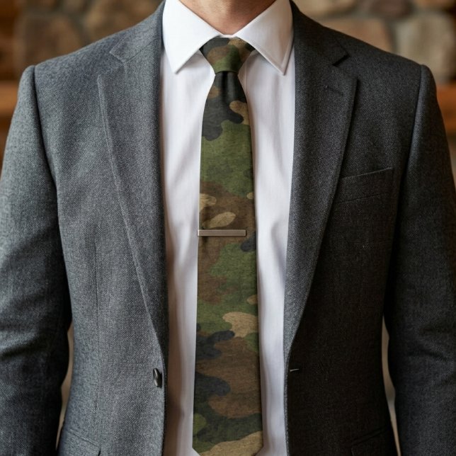 Forest Recon Woodland Camouflage Pattern Tie (Creator Uploaded)