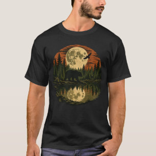 Forest Retro Nature Wildlife Outdoor Hiking T-Shirt