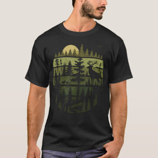 Forest Retro Nature Wildlife Outdoor T-Shirt
