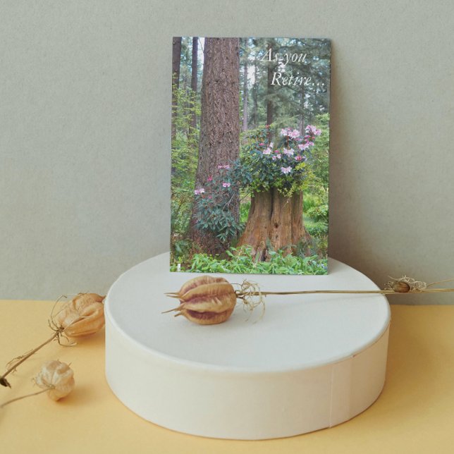 Forest Rhododendrons Floral Retirement Card (In Situ)