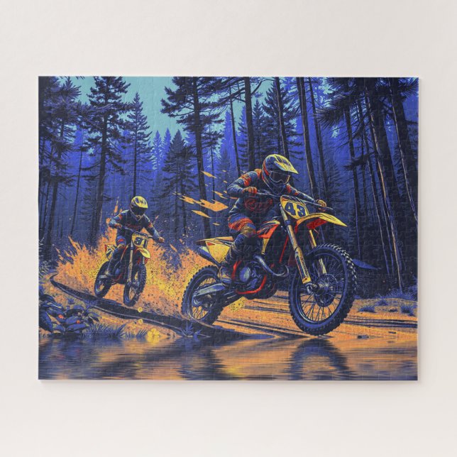 Forest Ride - Motocross Racers Jigsaw Puzzle (Horizontal)