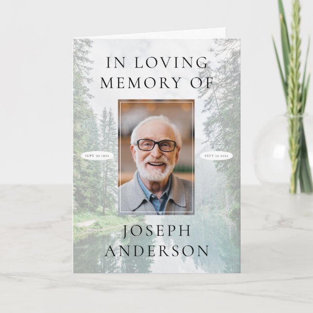 Forest River Photo Funeral Memorial Service Programme (Front)