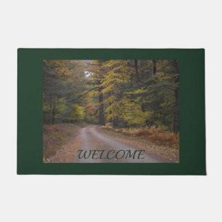 "Forest Road in Autumn" Doormat