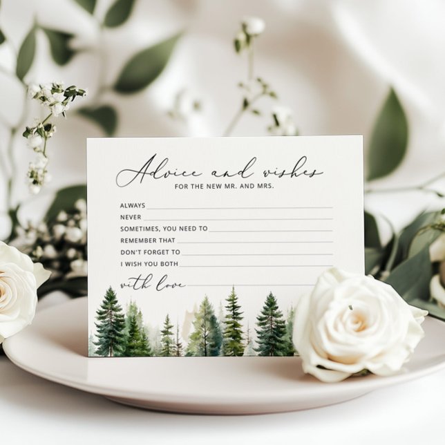Forest rustic advice and wishes bridal shower (Creator Uploaded)