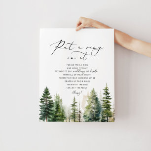 Forest rustic dont say bride bridal shower poster