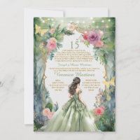 Forest Sage Green Princess Spanish 15 Mis Quince