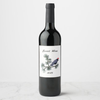 Forest Santa Crow Wine Labels