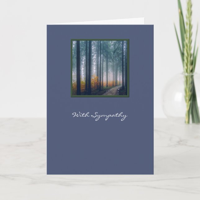 Forest Scene Custom Sympathy Card (Front)