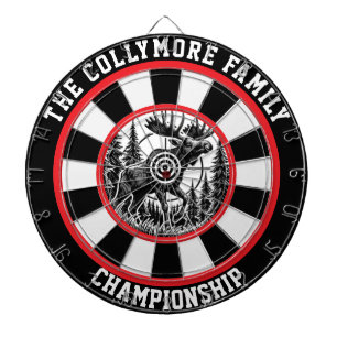 Forest Scene Moose in Target Dartboard