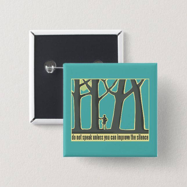 Forest Silence 15 Cm Square Badge (Front & Back)
