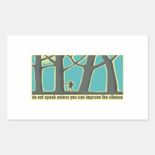 Forest Silence Rectangular Sticker