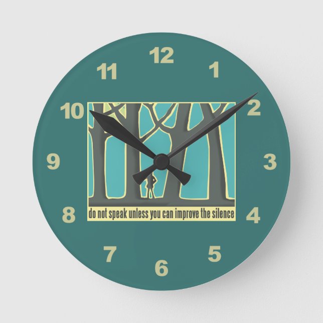 Forest Silence Round Clock (Front)