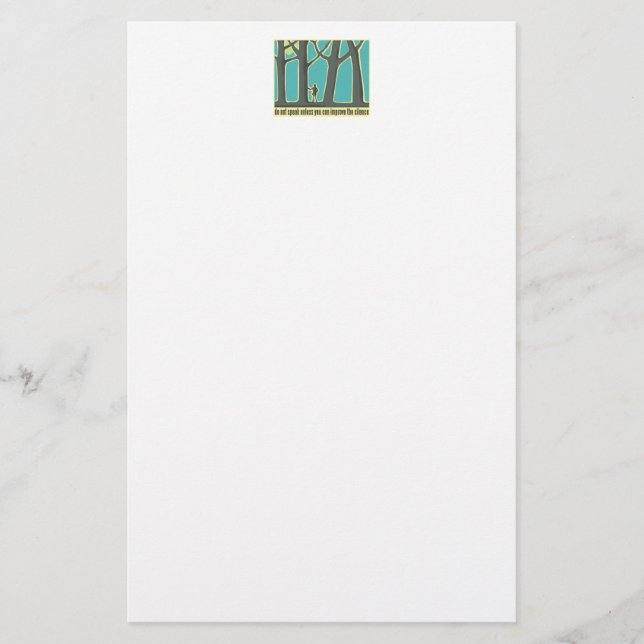 Forest Silence Stationery (Front)