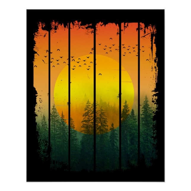 FOREST SIMPLE SUNSET POSTER (Front)