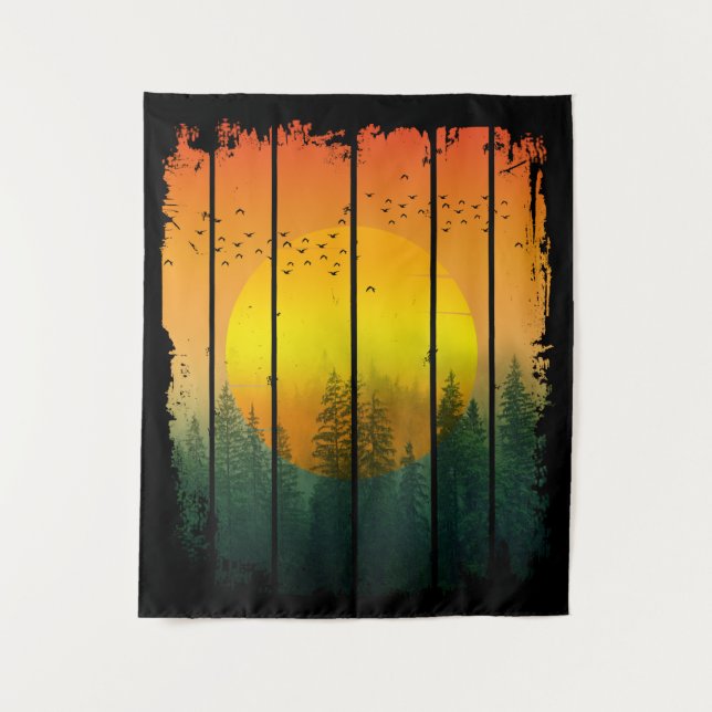FOREST SIMPLE SUNSET TAPESTRY (Front)