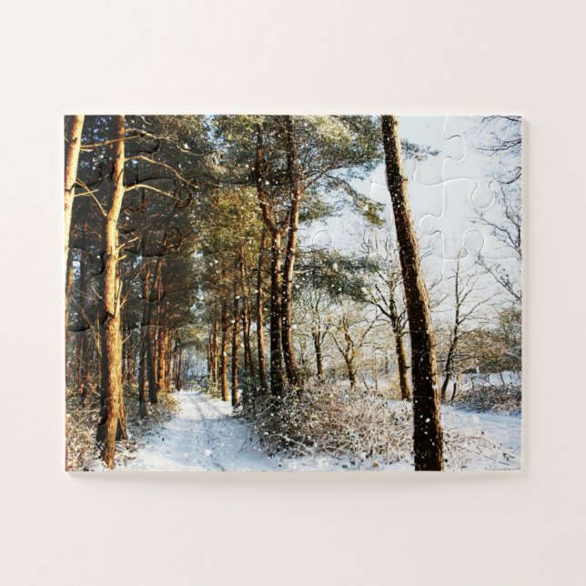 Forest Snow Scene 11x14 30pc jpcnm Jigsaw Puzzle (Horizontal)