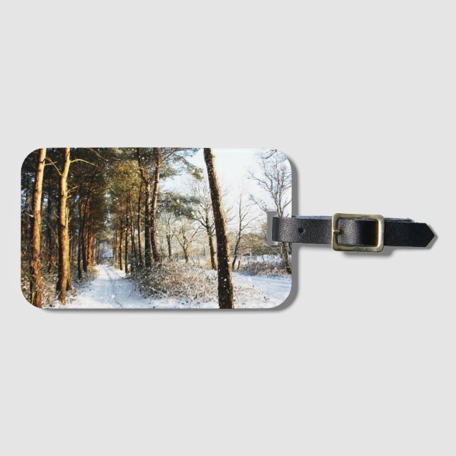 Forest Snow Scene bc ltcna Luggage Tag (Front Horizontal)