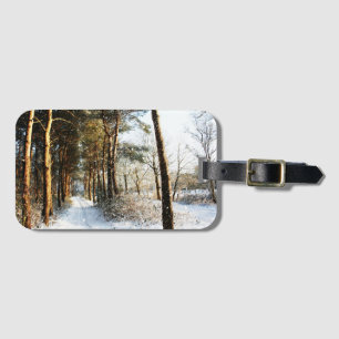 Forest Snow Scene bc ltcnm Luggage Tag
