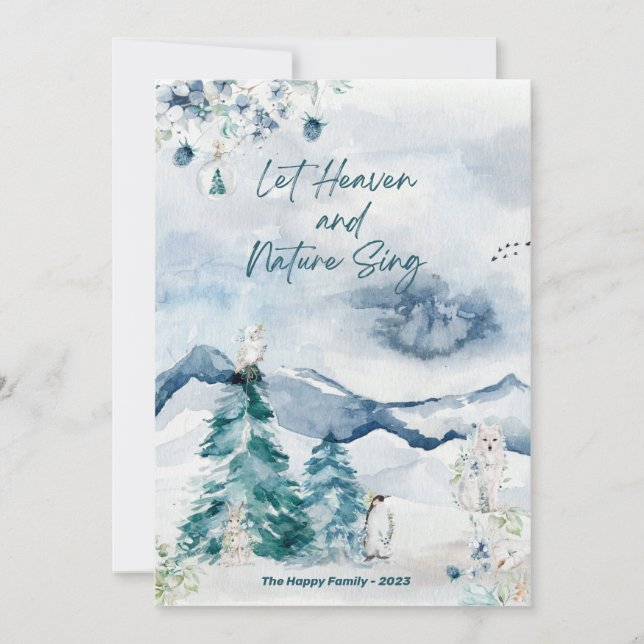 Forest Snow Woodland Animals Trees Heaven Nature   (Front)