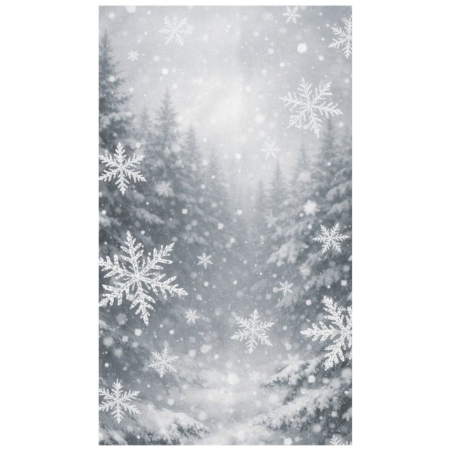 Forest Snowflake Tablecloth — Winter Atmosphere (Front)