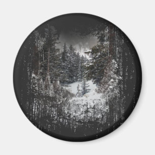 Forest Snowy Trees Snowy Forest Magnet