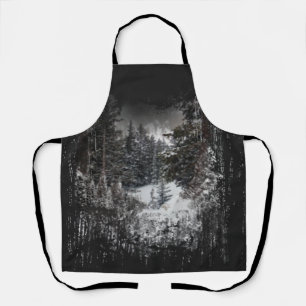 Forest Snowy Trees   Snowy Forest Print  Apron