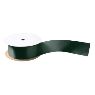 Forest solid plain dark green satin ribbon