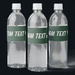 Forest solid plain dark green water bottle label<br><div class="desc">Forest solid plain dark green design.</div>