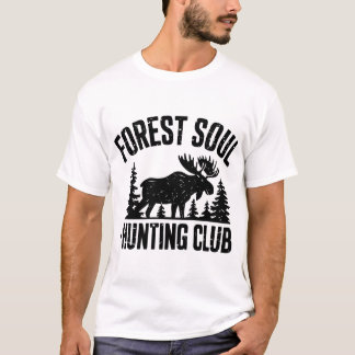 Forest Soul Hunting Club Vintage Elk DesignForest T-Shirt